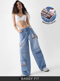 Peanuts: Racing Club Women Baggy Denims