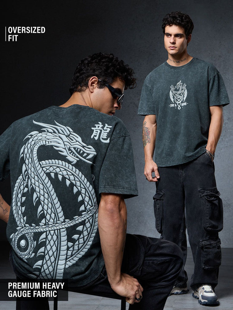 House Of Dragon: Logo Oversized T-Shirts