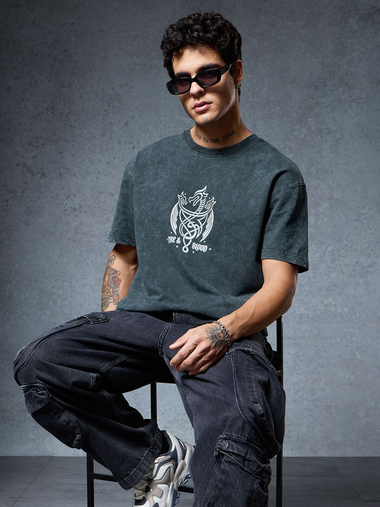 House Of Dragon: Logo Oversized T-Shirts