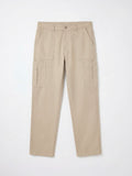 Solids: Light Beige (Straight Fit) Men Cargo Jeans