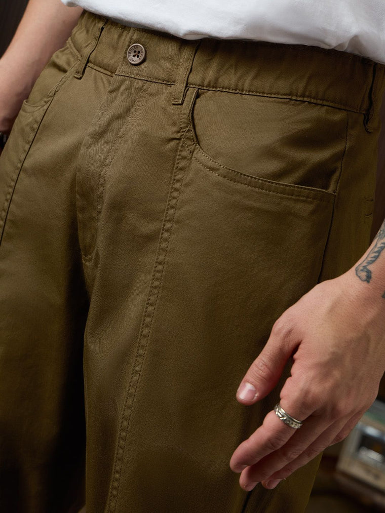 Straight Pant: Roasted Coffee Men Pants