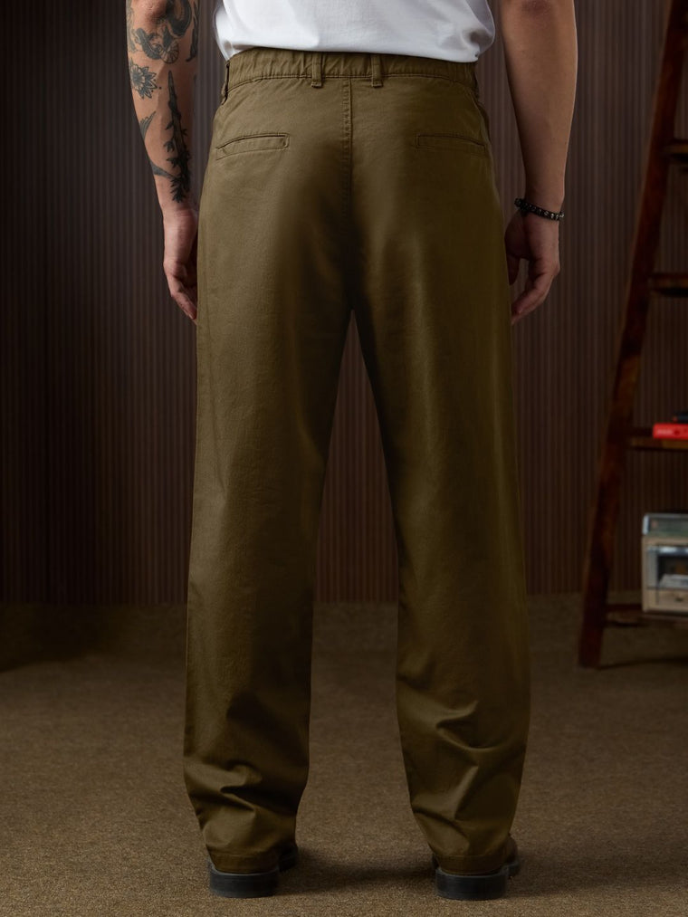 Straight Pant: Roasted Coffee Men Pants