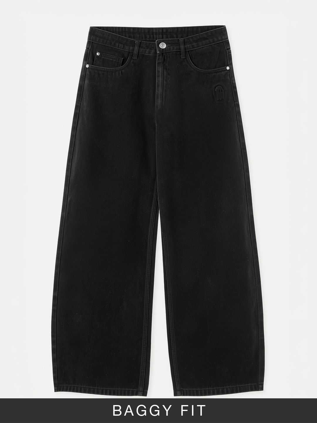 Souled Denim: Rich Black (Baggy Fit) Women Baggy Denims