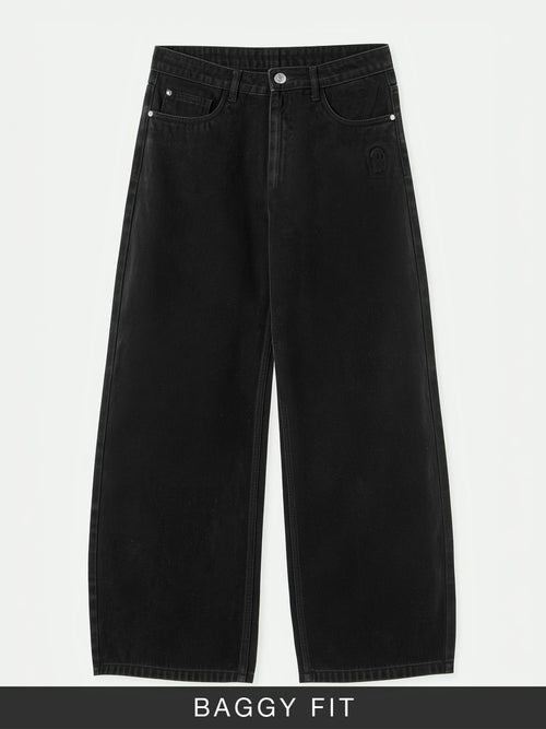 Souled Denim: Rich Black (Baggy Fit) Women Baggy Denims