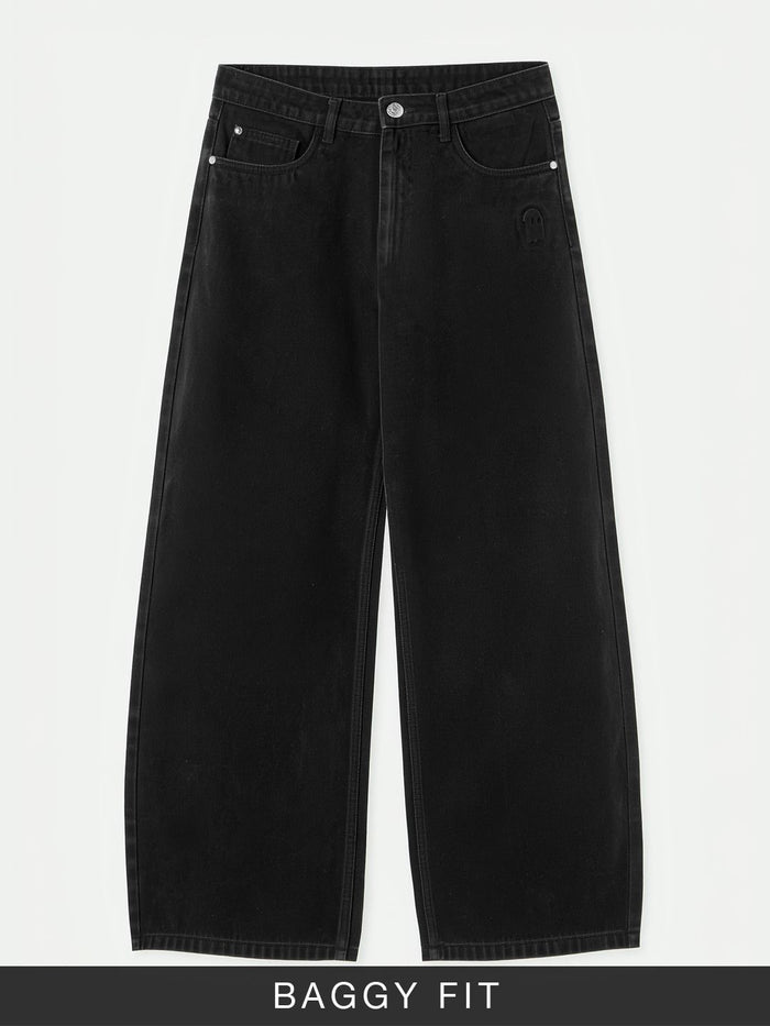 Souled Denim: Rich Black (Baggy Fit) Women Baggy Denims