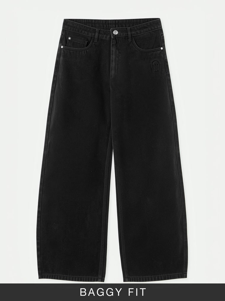 Souled Denim: Rich Black (Baggy Fit) Women Baggy Denims