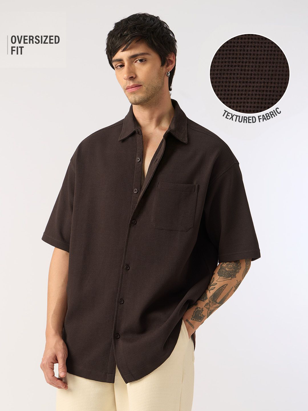Textured Shirt: Shadow Men Textured Shirts