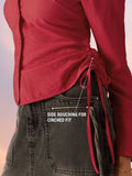 Tailored Solids: Wine Red Women Fitted Shirts