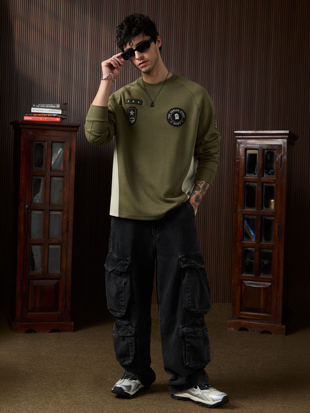TSS Originals: Army Oversized Full Sleeve T-Shirts
