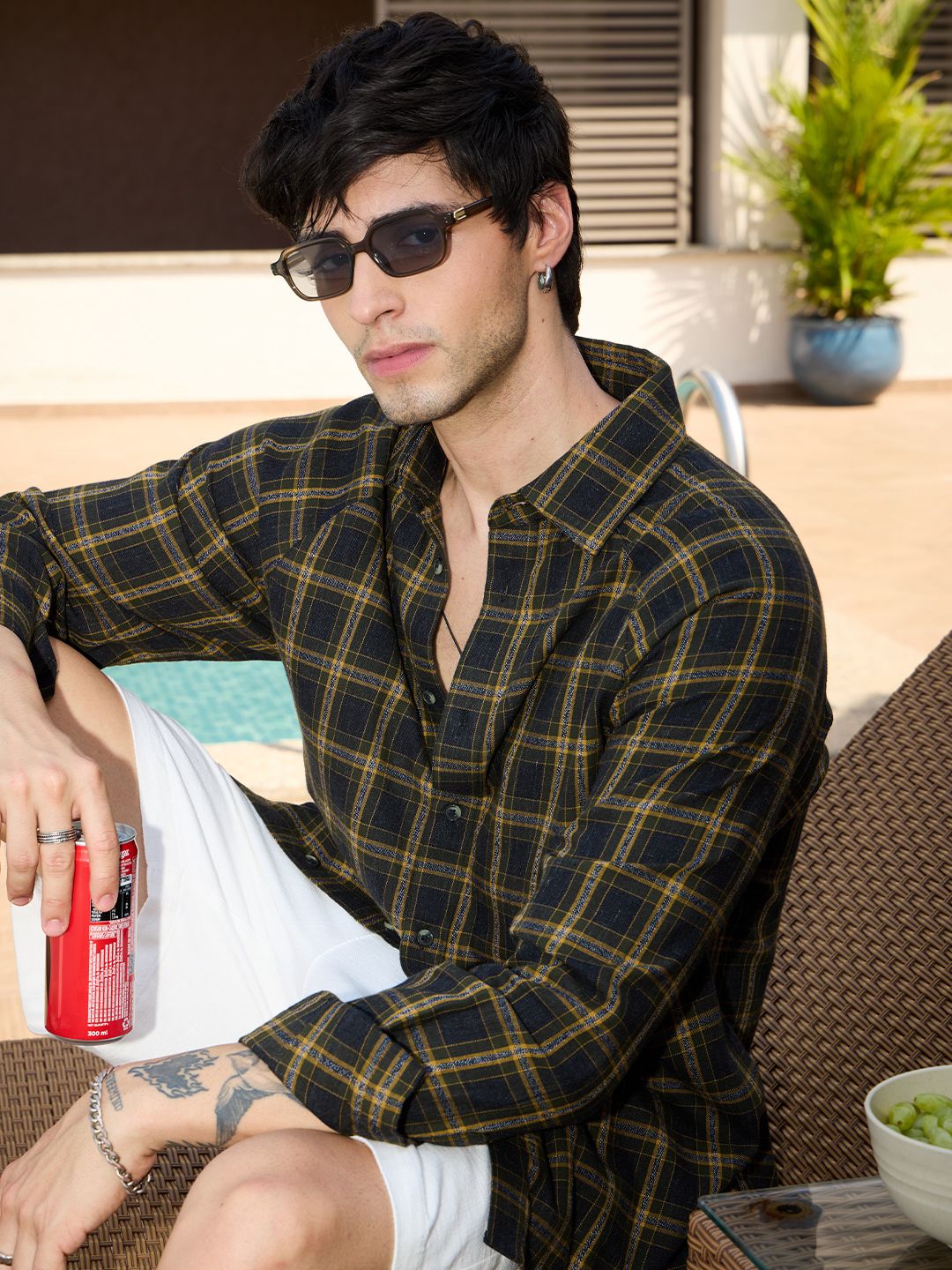 Plaid Shirt: The Trails Men Relaxed Shirts