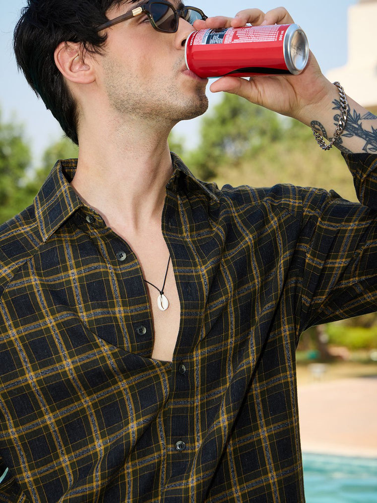 Plaid Shirt: The Trails Men Relaxed Shirts