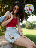 Denim Shorts: Koi Fish Women Denim Shorts