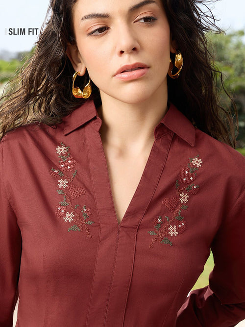 TSS Originals: Floral Valentine Women Fitted Shirts
