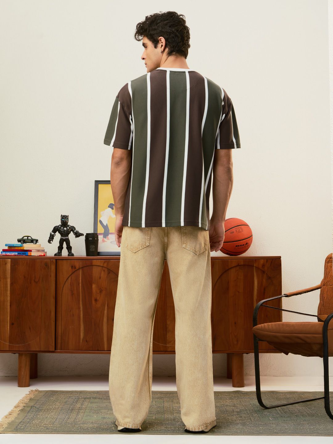 Striped T-Shirt: Olive Branch Oversized T-Shirts