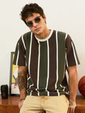 Striped T-Shirt: Olive Branch Oversized T-Shirts