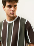Striped T-Shirt: Olive Branch Oversized T-Shirts