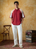 Oversized Polo: Crimson Oversized Polos