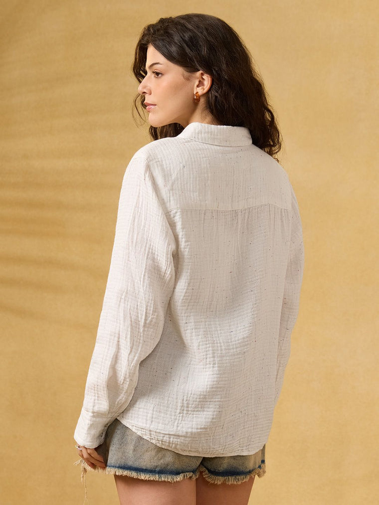 Textured Shirt: Pixie Dust Women Relaxed Shirts