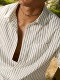 Striped Shirt: Mono Edge Men Relaxed Shirts