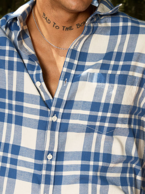 Plaid Shirt: Moonlight Men Relaxed Shirts