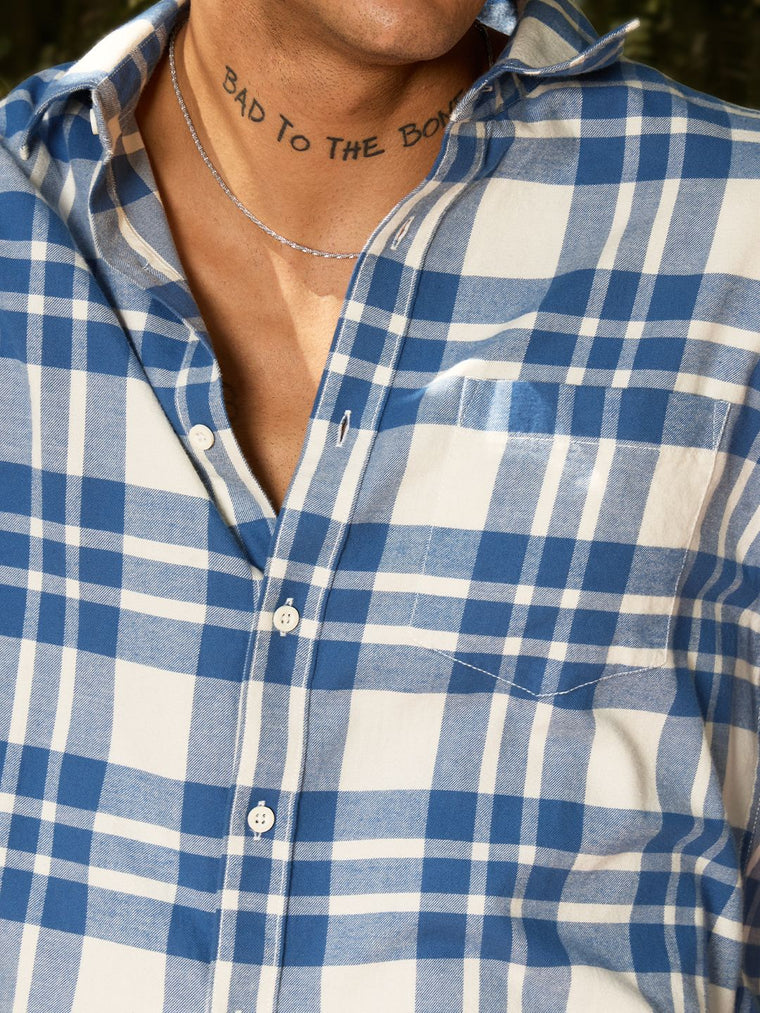 Plaid Shirt: Moonlight Men Relaxed Shirts