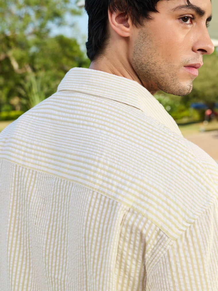 Seersucker Shirt: Sunbeam Men Relaxed Shirts