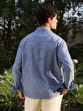 Textured Shirt: Blue Haze Men Textured Shirts
