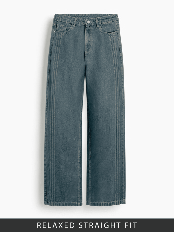 Relaxed Straight-Fit Denim: Sapphire Women Straight Denims