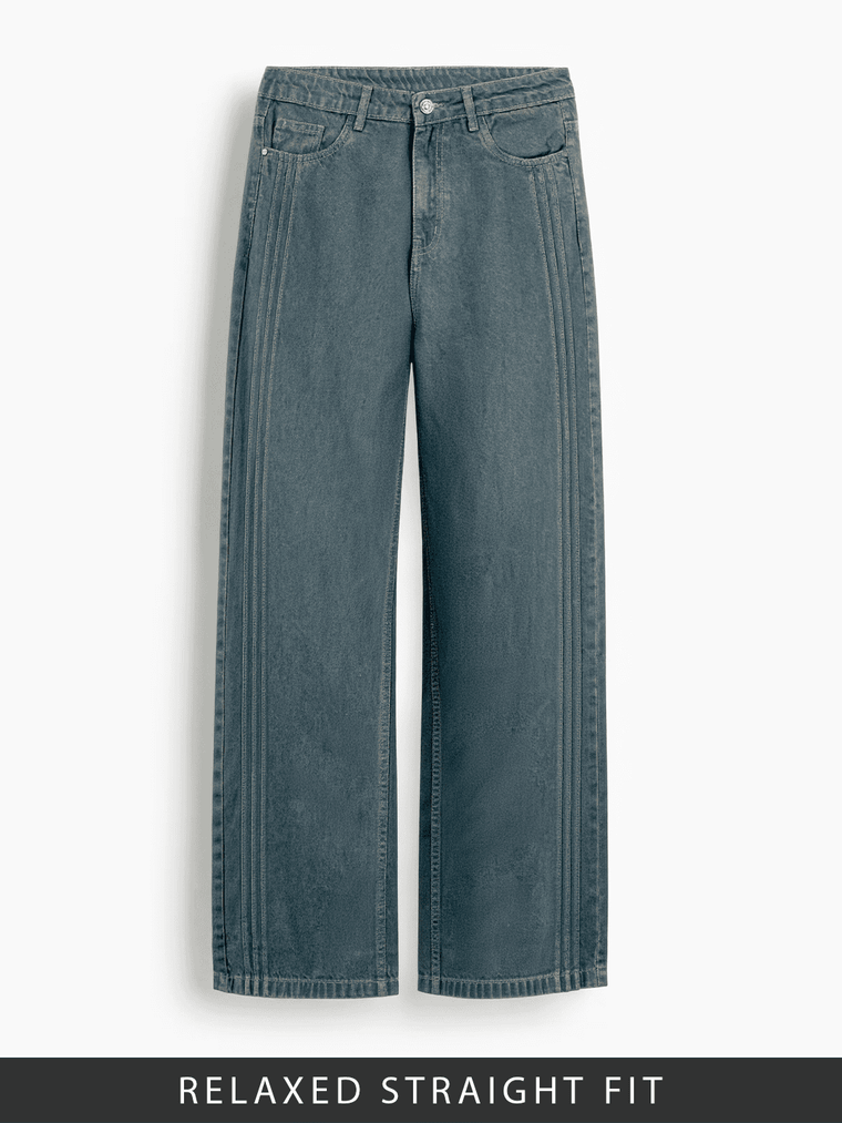 Relaxed Straight-Fit Denim: Sapphire Women Straight Denims
