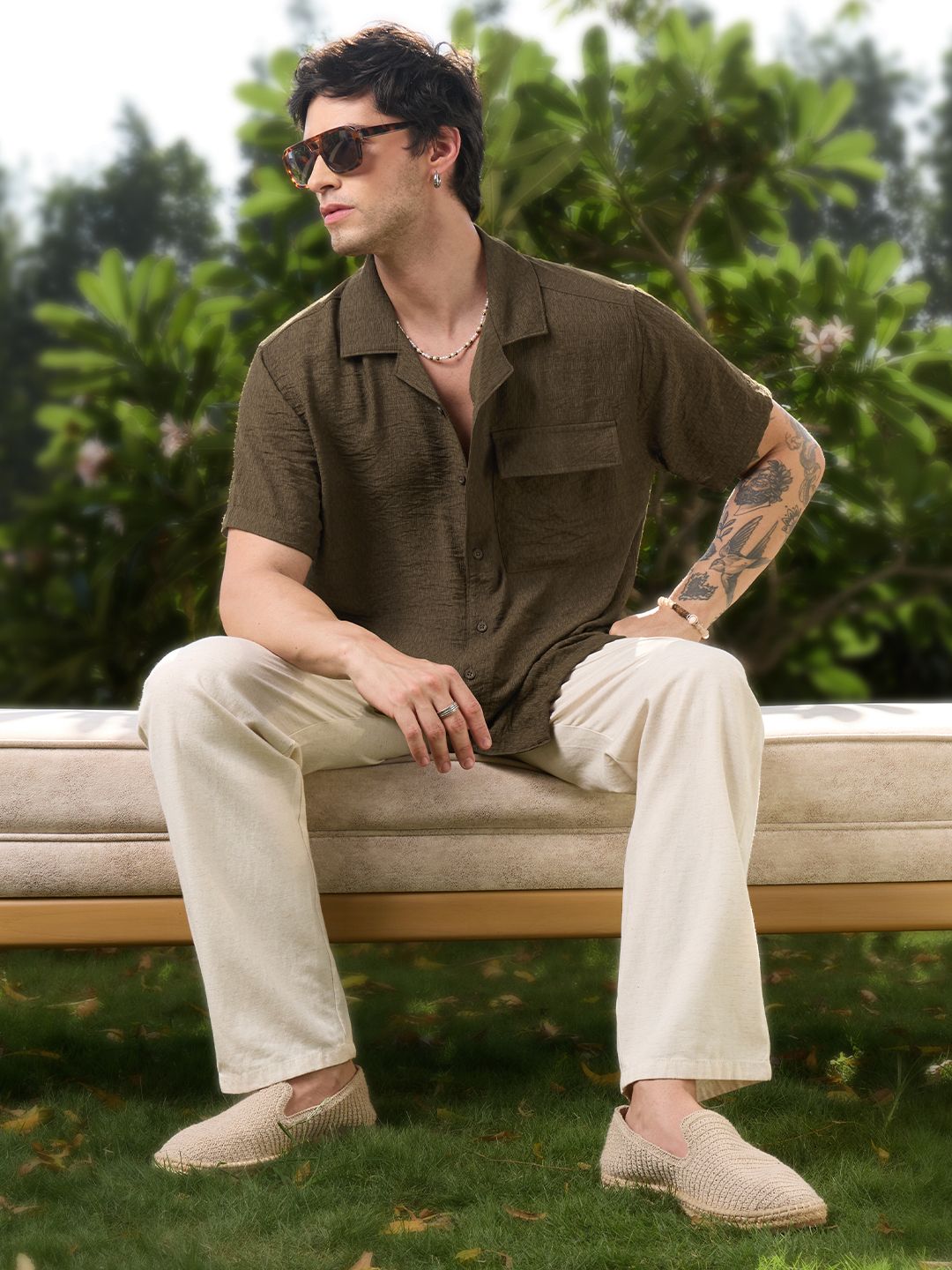 Crinkled Shirt: Chestnut Holiday Shirts