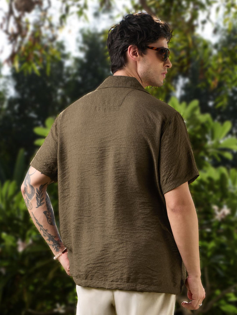 Crinkled Shirt: Chestnut Holiday Shirts