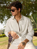 Striped Shirt: Mono Edge Men Relaxed Shirts