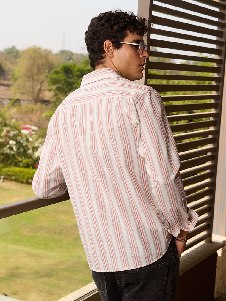 Cotton Linen Stripes: Seaside Cotton Linen Shirts
