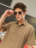 Textured Polo: Cinnamon Oversized Polos