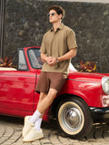 Textured Polo: Cinnamon Oversized Polos