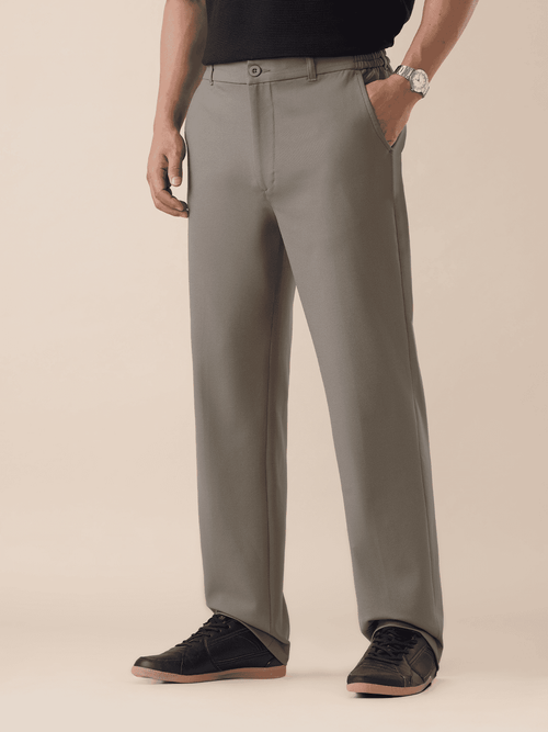 Super Pants: Beige (Classic Fit) Men Super Flex Pants