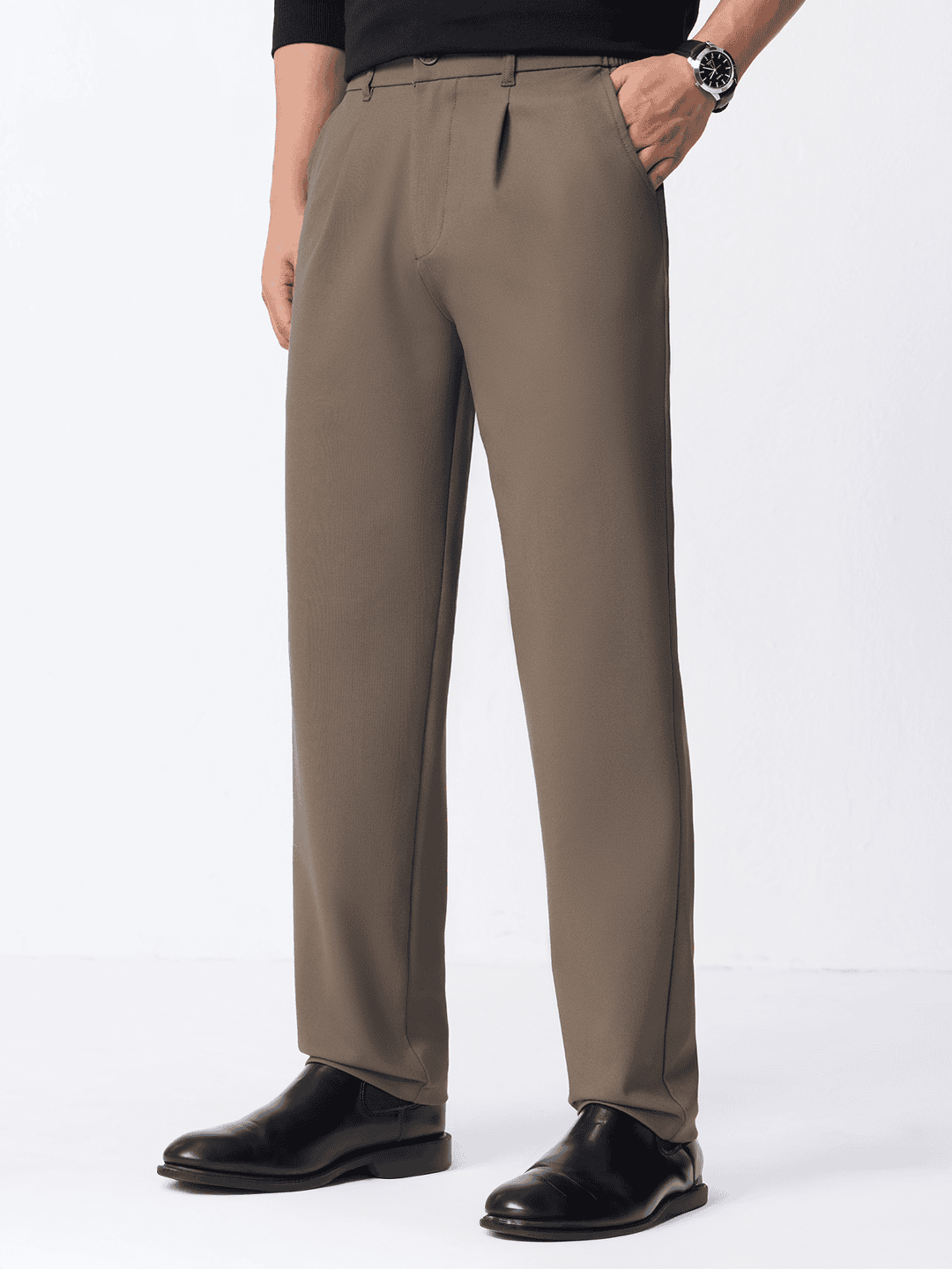 Super Flex Pants: Sienna Brown Men Super Flex Pants