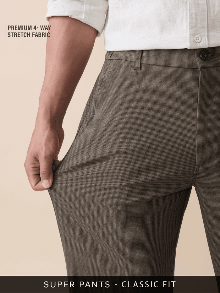 Super Pants: Latte (Classic Fit) Men Super Flex Pants