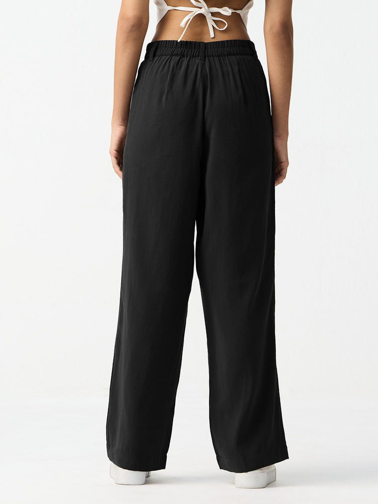 Pleated Trousers: Shadow Women Straight Pants