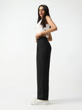 Pleated Trousers: Shadow Women Straight Pants