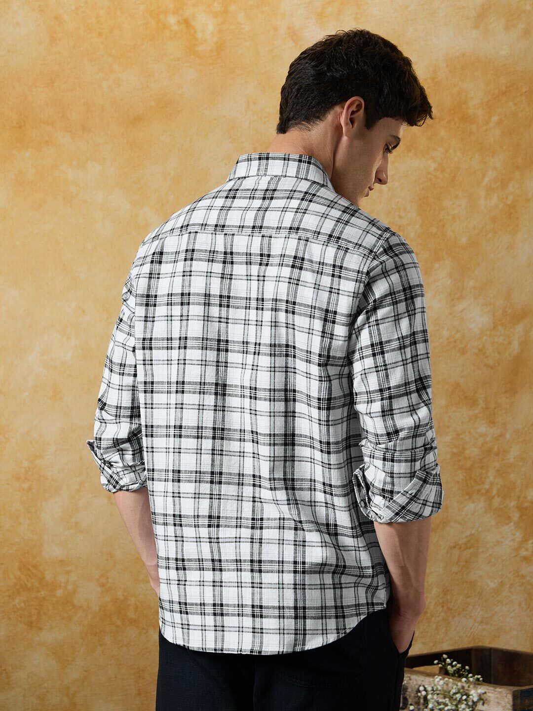 Checks Shirt: Monotone Men Relaxed Shirts