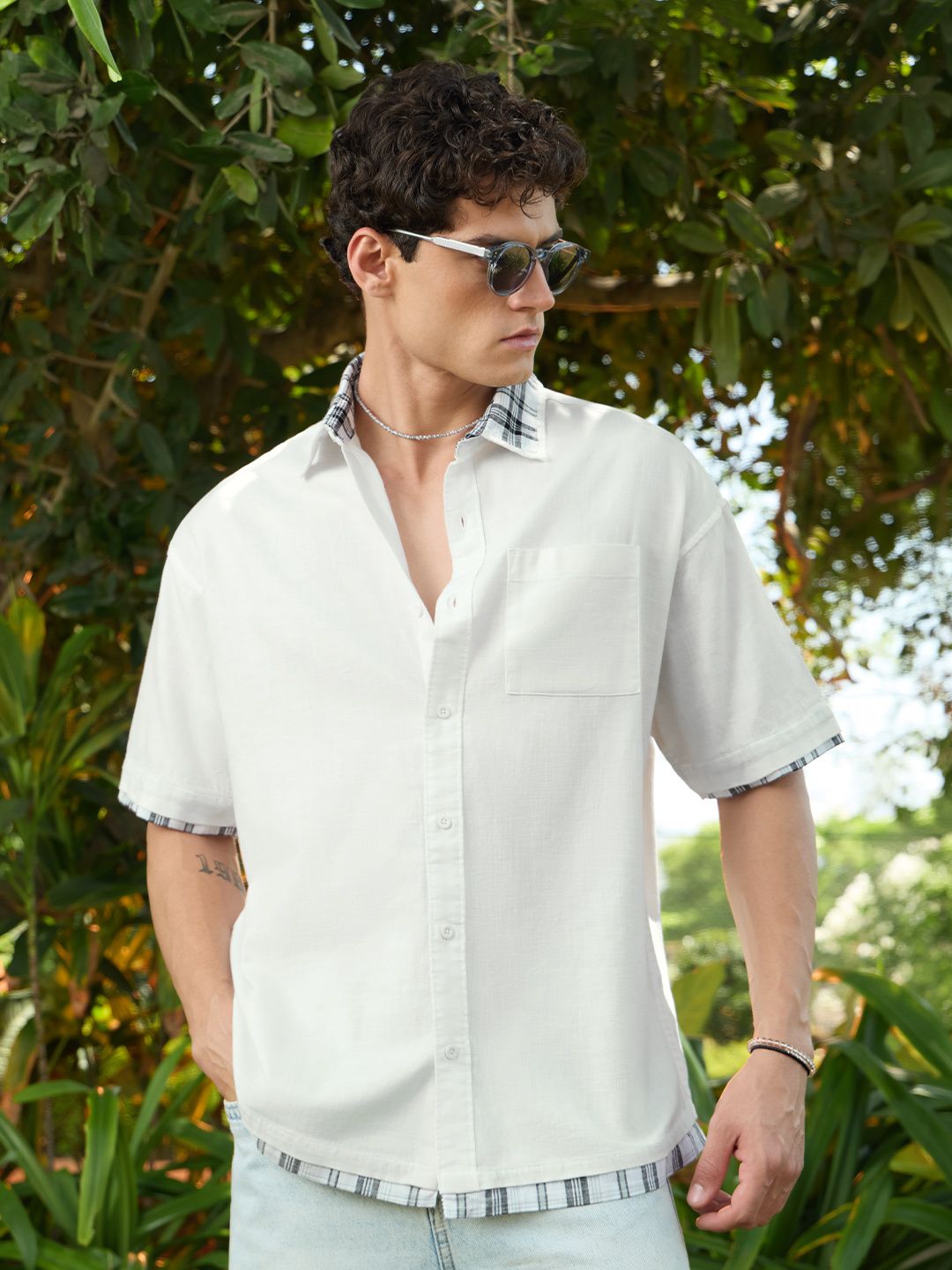 Relaxed-Fit Shirt: Ivory Men Relaxed Shirts