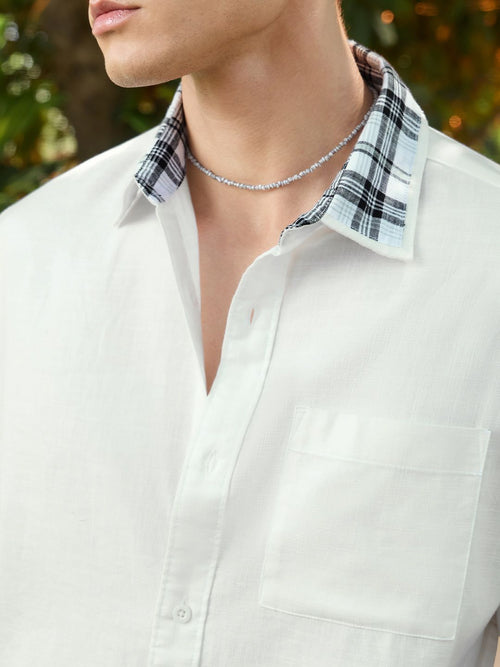 Relaxed-Fit Shirt: Ivory Men Relaxed Shirts