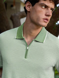 Textured Polo: Soft Basil Textured Polos