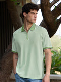 Textured Polo: Soft Basil Textured Polos