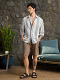 Stripes: White And Grey Men Textured Shirts