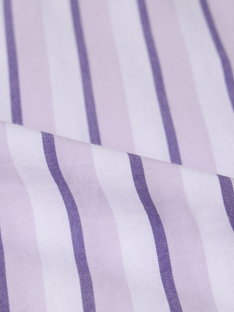 Stripe Shirt: Mauve Men Relaxed Shirts