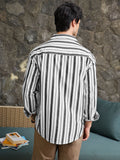 Stripe Shirt: Blackline Men Relaxed Shirts
