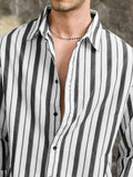 Stripe Shirt: Blackline Men Relaxed Shirts