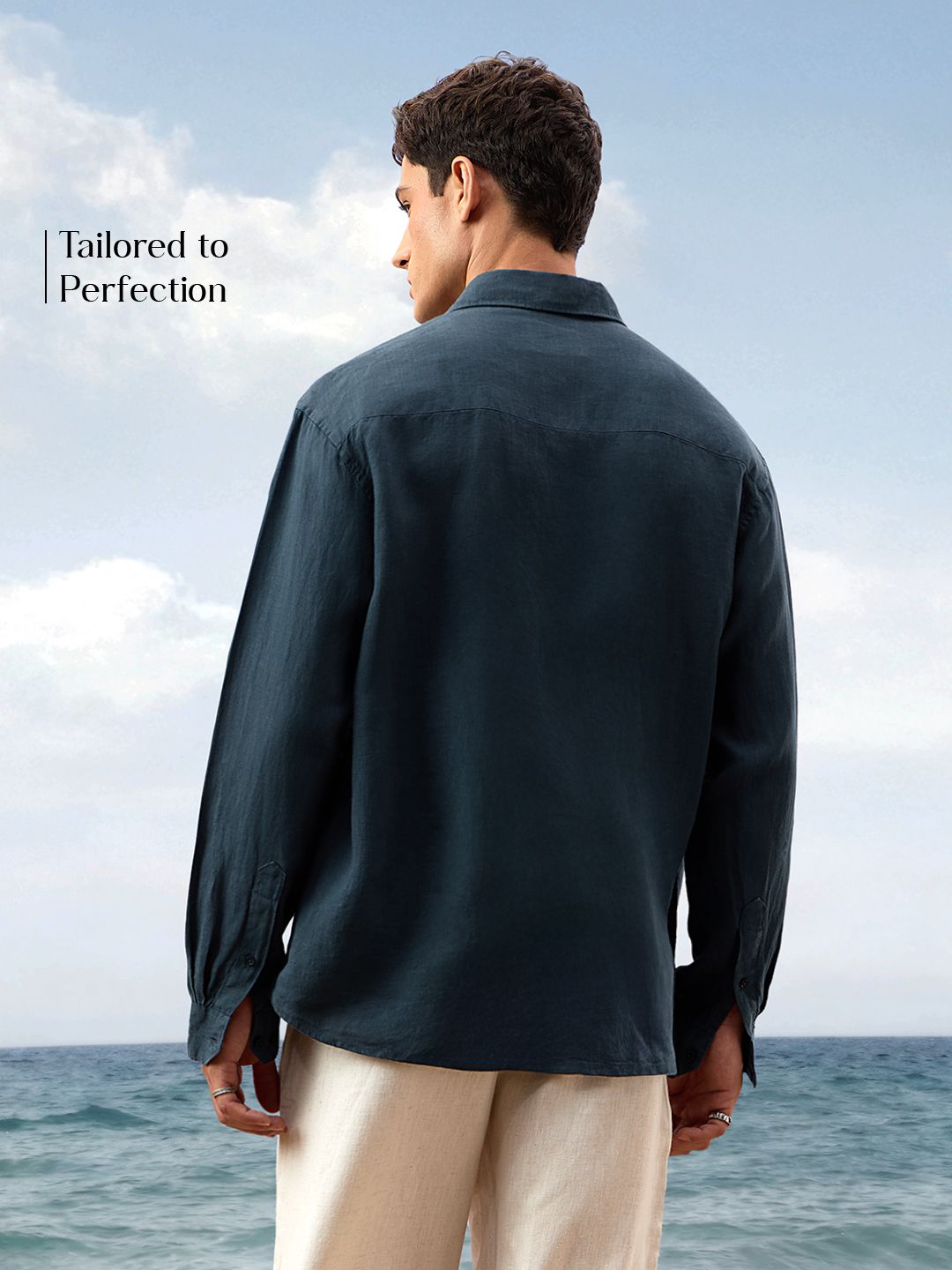 Luxe Linen Shirt: Midnight Blue 100% Linen Shirts